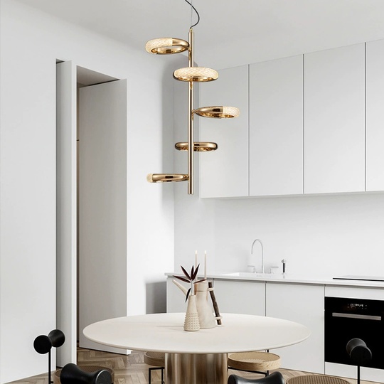 Светильник подвесной золотой Astrallax, металл, 33*88 см, LED