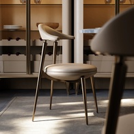 Обеденный стул Loud, 50*80*51 см, молочный, кожа