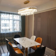Люстра подвесная, медь, кристалл, GURAY 100*35, металл, LED.