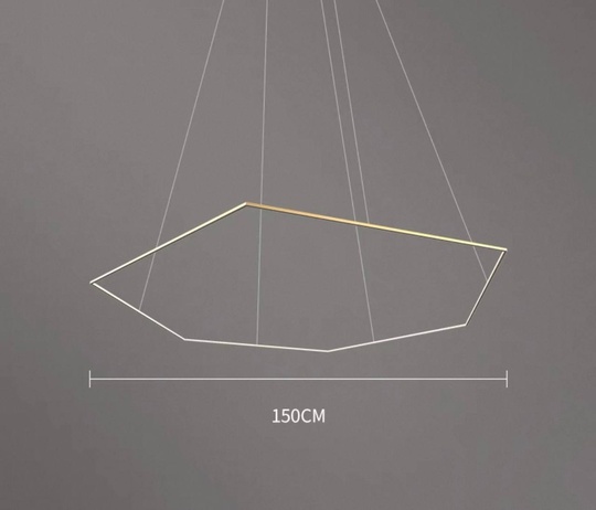 Люстра подвесная, медь, ПММА, OREO 150*120 металл, LED.
