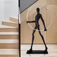 Торшер NIM GEO, черный, 98*20*151, LED, 57 Вт