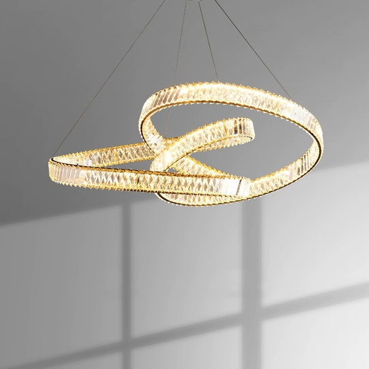 Люстра подвесная, бронза, хрусталь, RUFUS 100*40 металл, LED