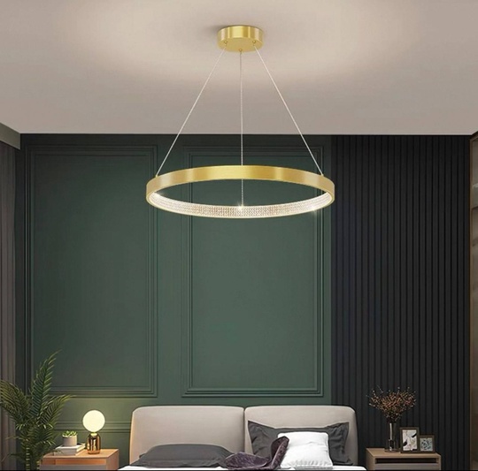 Люстра подвесная, медь, ПММА, NALA 100*4 металл, LED.