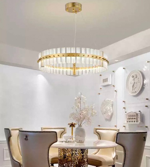 Люстра подвесная, бронза, кристалл, ANTIQUE 50*15, металл, LED.