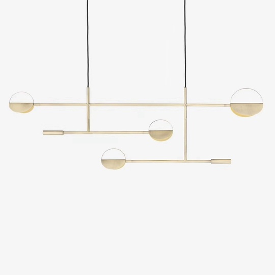 Люстра золотая Vellum, металл, 125*40 см, светодиодная, LED