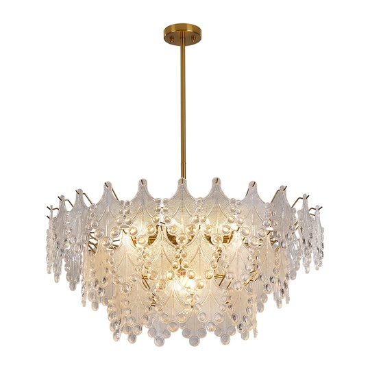 Люстра подвесная, медный, стекло, AYSUN 80*37, металл, E14.