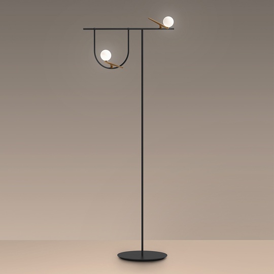 Напольный светильник черный BIRDS Artemide, G9, 5 Вт