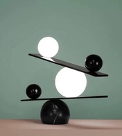 Настольная лампа TOLE 45*55, черный, мрамор.