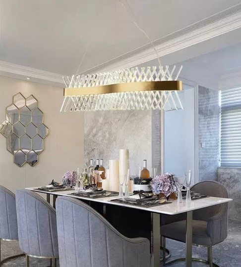 Люстра подвесная, медный, стекло, STYLISH 100*35, металл, LED.