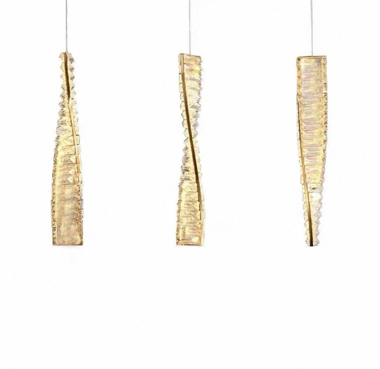 Люстра подвесная, бронза, хрусталь, LIAM 80*50 металл, LED