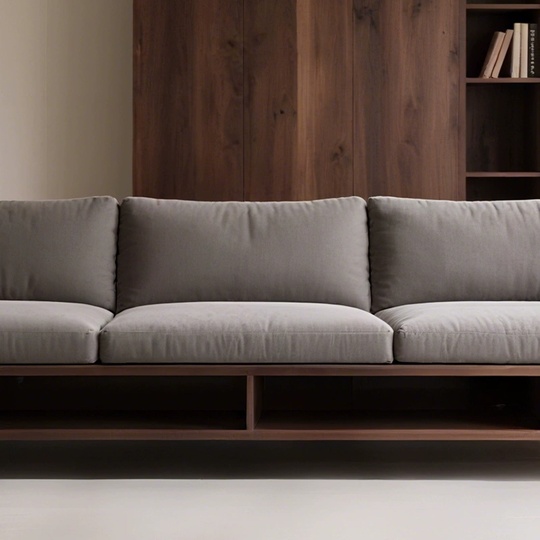 Прямой диван Eva темный орех, ткань, 260*85*80 см