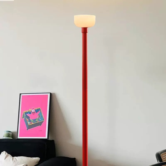 Торшер красный Elevith, 25*178 см, LED, мрамор металл, 10 Вт