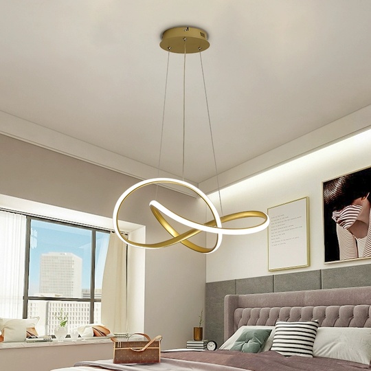 Люстра подвесная, золото, ПММА, JOSEPH GOLD 80*120, металл, LED