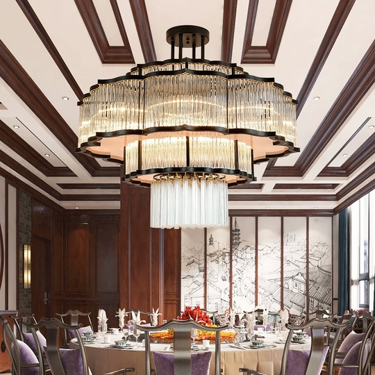 Люстра подвесная, черный, стекло, AYCAN 120*75, металл, E14.