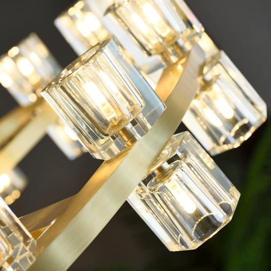 Люстра подвесная, медь, стекло, DINCAY 80*45, металл, G4.