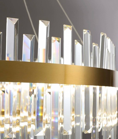 Люстра подвесная, медь, кристалл, GURBUZ 60*35, металл, LED.