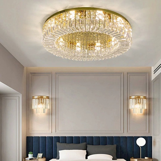 Люстра подвесная, золотой, кристалл, SOPHISTICATED 95*20, металл, LED.