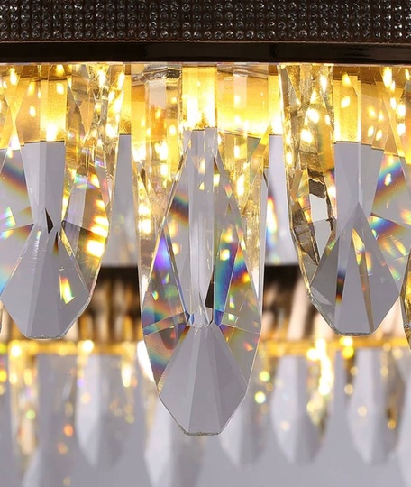 Люстра подвесная ERGUM 100*32 золото, стекло, металл, LED.