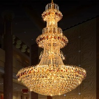 Люстра подвесная, золото, хрусталь, COOPER 100*150 металл, E14.