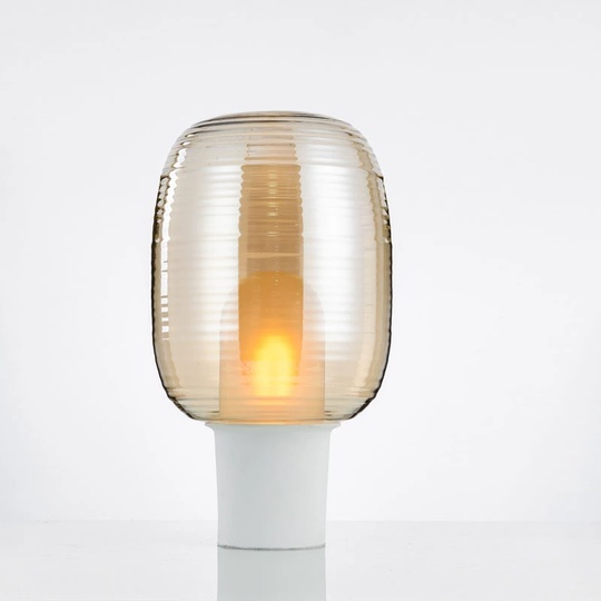 Настольная лампа HARRY 23*39, коньяк, алюминий, стекло.