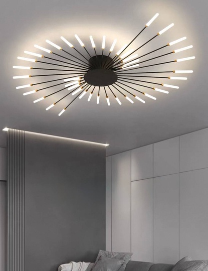 Люстры черная Elyzorn, металл, 105*7 см, светодиодная, LED