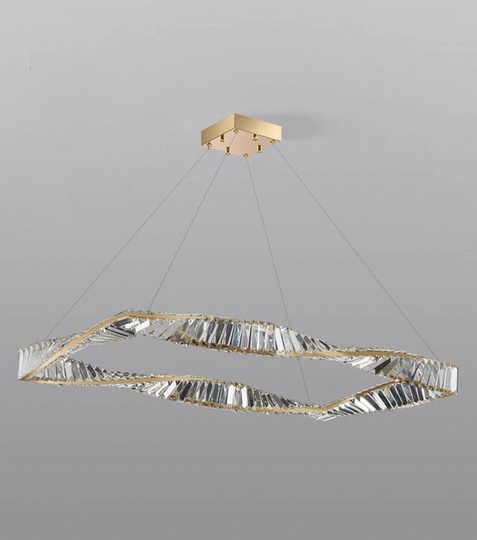 Люстра подвесная, бронза, хрусталь, OLIVER 102*58 металл, LED