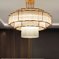 Люстра подвесная, золотой, стекло, AYDA 60*60, металл, E14.