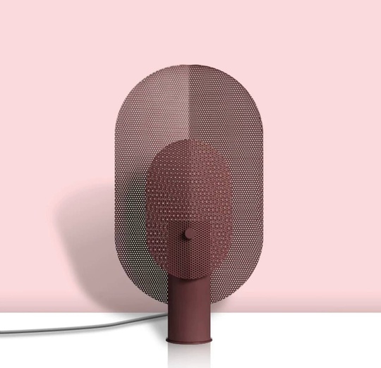 Настольная лампа HELICOPTER 20*40, металл, бордовый