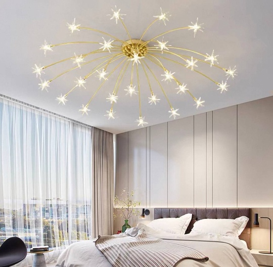 Люстра золотая Altreve, металл, стекло, 115*28 см, G4