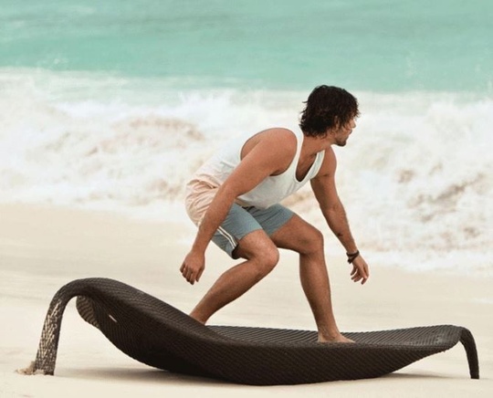 Шезлонг из ротанга Sakura leaf, высококачественное волокно