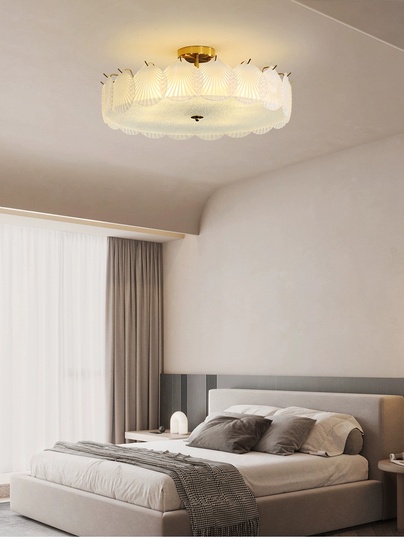 Люстра подвесная, медный, стекло, MURMURING 40*23, металл, E14.