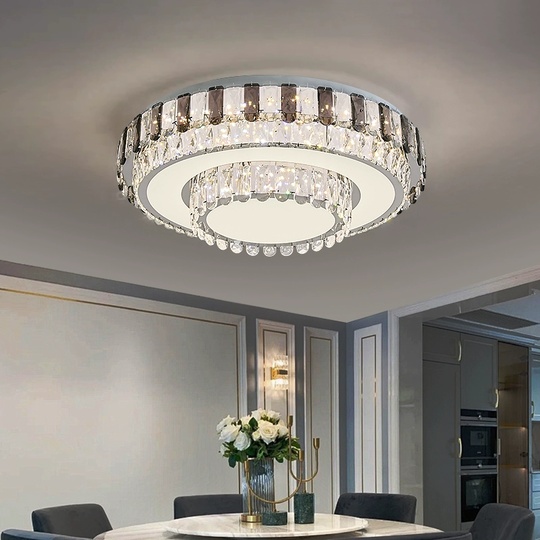 Потолочный светильник, хром, кристалл, MINDY 60*20 металл, LED.