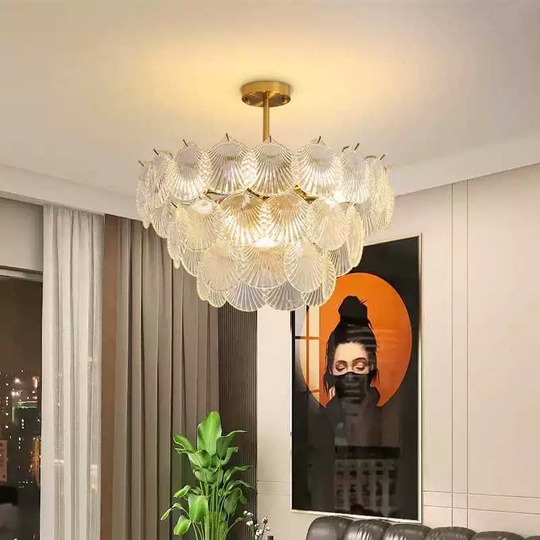 Люстра подвесная, медный, стекло, LUMINOUS 50*37, металл, E14.