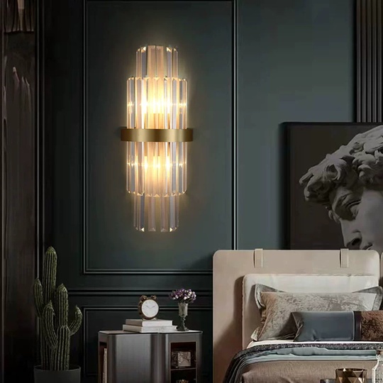 Настенный светильник GLADYS, Бра 23*55, золотой, металл, Е14.