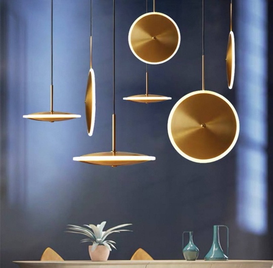 Светильник потолочный, золотой, Evoris, металл, 40*25 см, светодиодная, LED