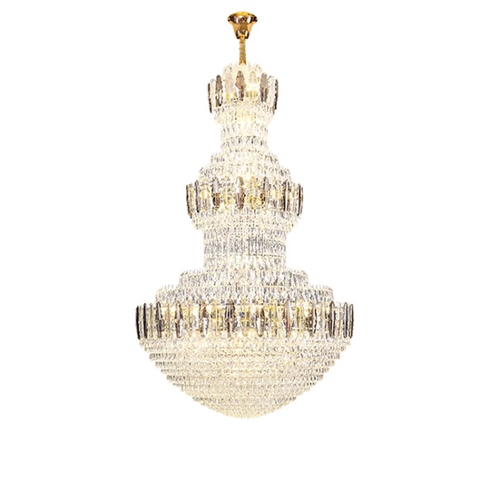 Люстра подвесная, золото, кристалл, PATTION 120*190 металл, E14.