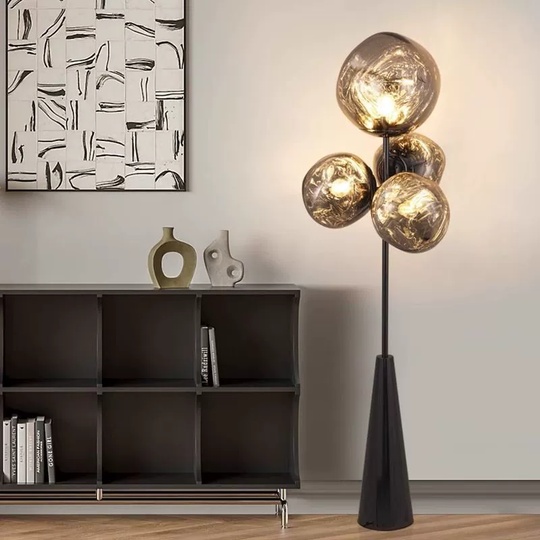 Торшер черный Eleviq, 58*20*175 см, LED, Е27, металл, 14 Вт