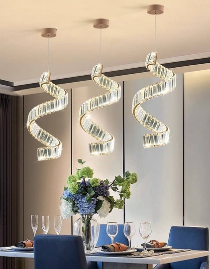 Люстра подвесная, бронза, кристалл, LUCY 25*58 металл, LED.