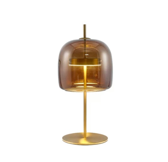 Настольная лампа NOTE 24*56, капучино, металл, стекло.