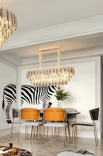 Люстра подвесная ERGE 80*30 дымчатый, стекло, металл, Е14.