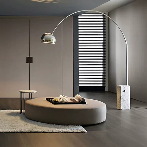 Торшер серый Ocelix, 200*250 см, LED, Е27, мрамор, 14 Вт