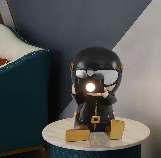 Настольная лампа HONGO 34*33, смола, черный