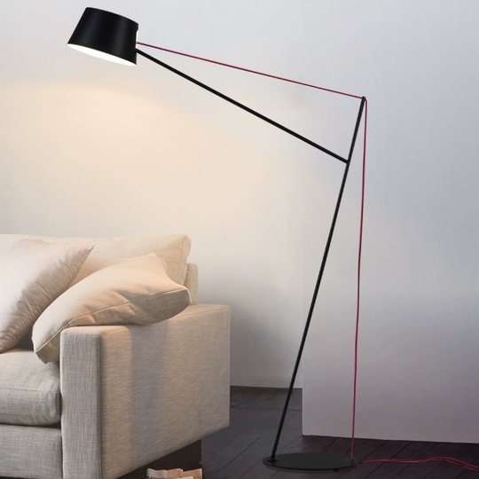Торшер черный Elixora, 170*210 см, LED, E27, металл, 24 Вт
