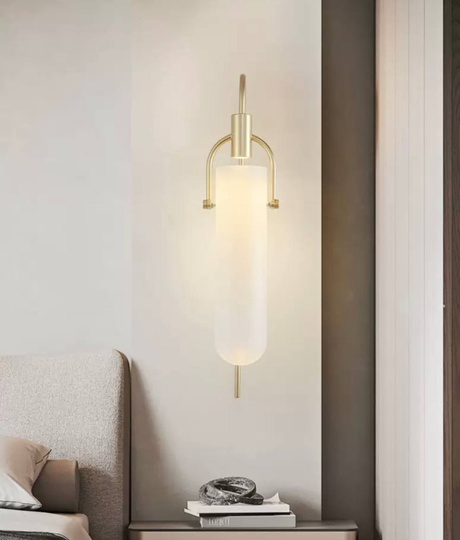 Настенный светильник, БРА DIRENC 21*80, бронза, металл, LED.