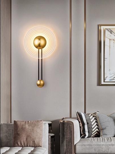 Настенный светильник бронза АМIRA, Бра, 35*65, стекло, металл, LED.