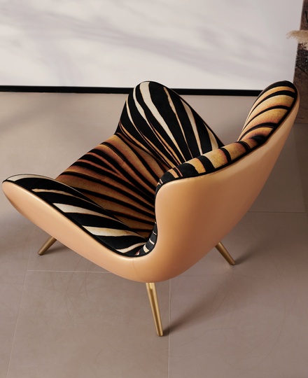 Кресло McKinley Milk Velvet Design, 82*104*92 см, ткань, не раскладное - итальянский стиль