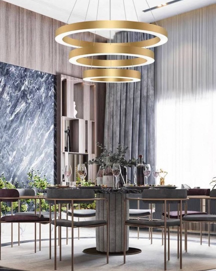 Люстра подвесная, медь, ПММА, HEZEL 60*80*100 металл, LED.