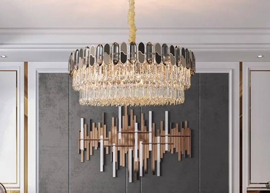 Люстра подвесная, дымчатый, медный, стекло, AYHAN 100*35, металл, E14.