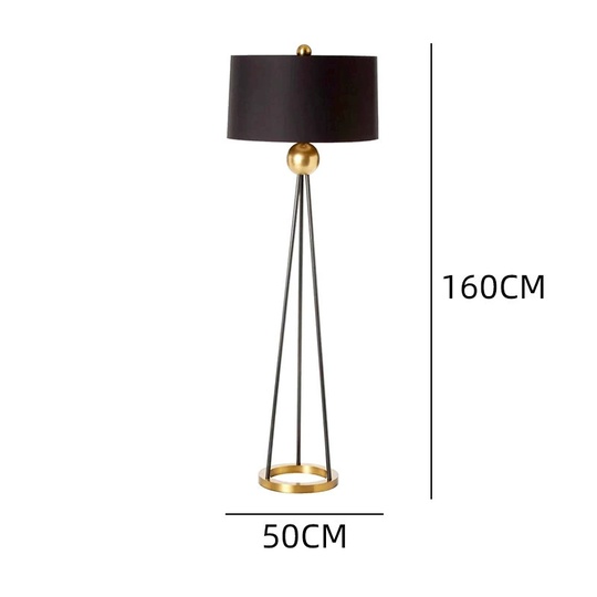 Напольный торшер, золото, Cooper 50*160, светодиодный, E27, металл