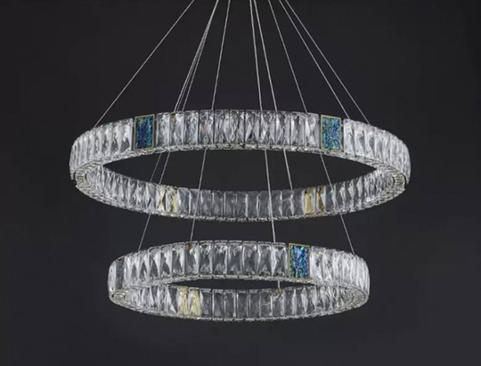 Люстра подвесная CAGDAS 140*150 бронза, кристалл, металл, LED.